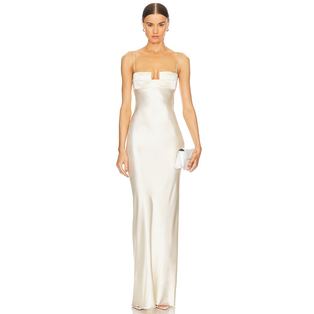 Bevza REVOLVE Square Bra Dress in Creme Brulee Women's Small Prom